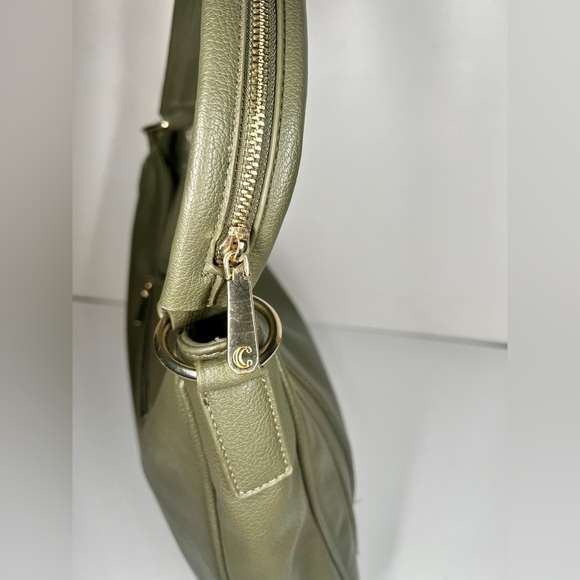CHARMING CHARLIE Olive green tassel accent shoulder bag - Picture 6 of 13